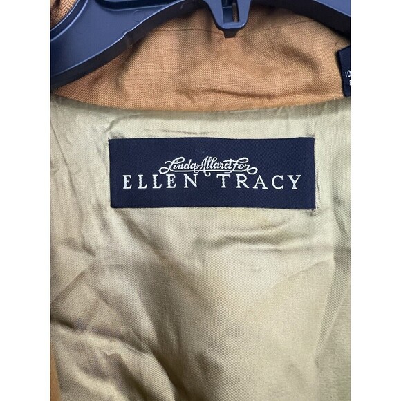 VTG Linen Beaded Cropped Oversized Jacket Mustard ButtonUp Cowgirl Boho Western - Picture 9 of 15